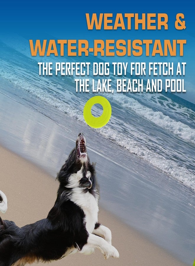 Nerf Dog Atomic Flyer Outdoor Dog Toy, 10 Inch Flying Disc Dog Fetch Toy, Rubber Dog Toy for Medium Dogs and Large Dogs, Green - Image 3